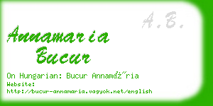 annamaria bucur business card